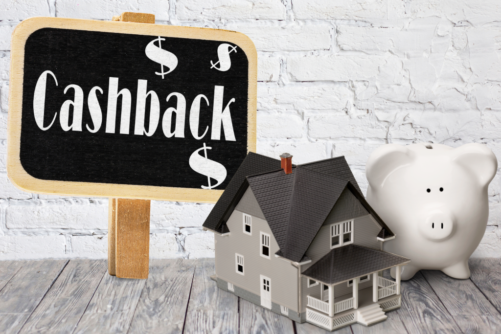 Cashback-signage-and-a-miniature-house-and-piggy-bank