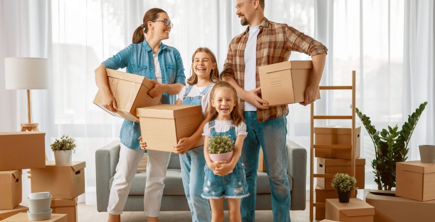 First Home Buyers Choice Australian family moving into new home
